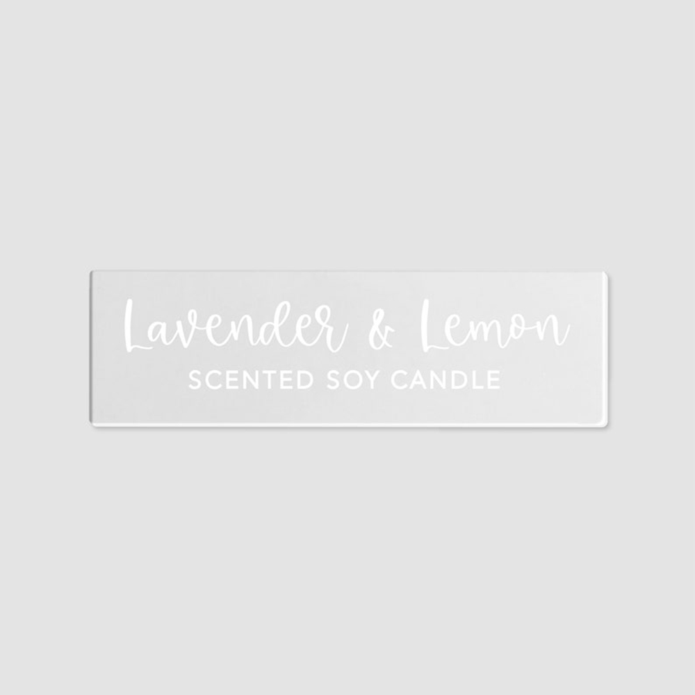 Personalised Candle Label - 50 stuks 45x15mm gepersonaliseerde aangepaste kaars
