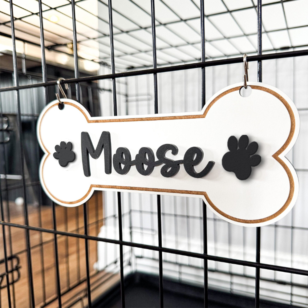 Pet Portrait Custom - Personaliseer een gepersonaliseerd kratlabel, een kratlabel