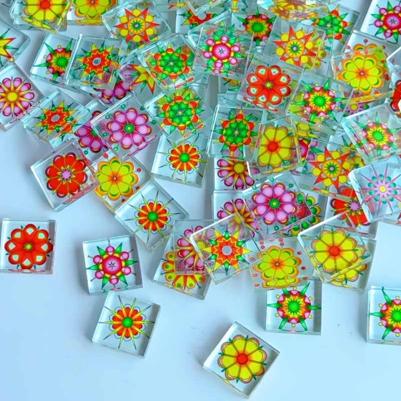 Photo Mosaic Print - 100/200 gram transparant mozaïekmateriaal, 2,3*2,3 cm