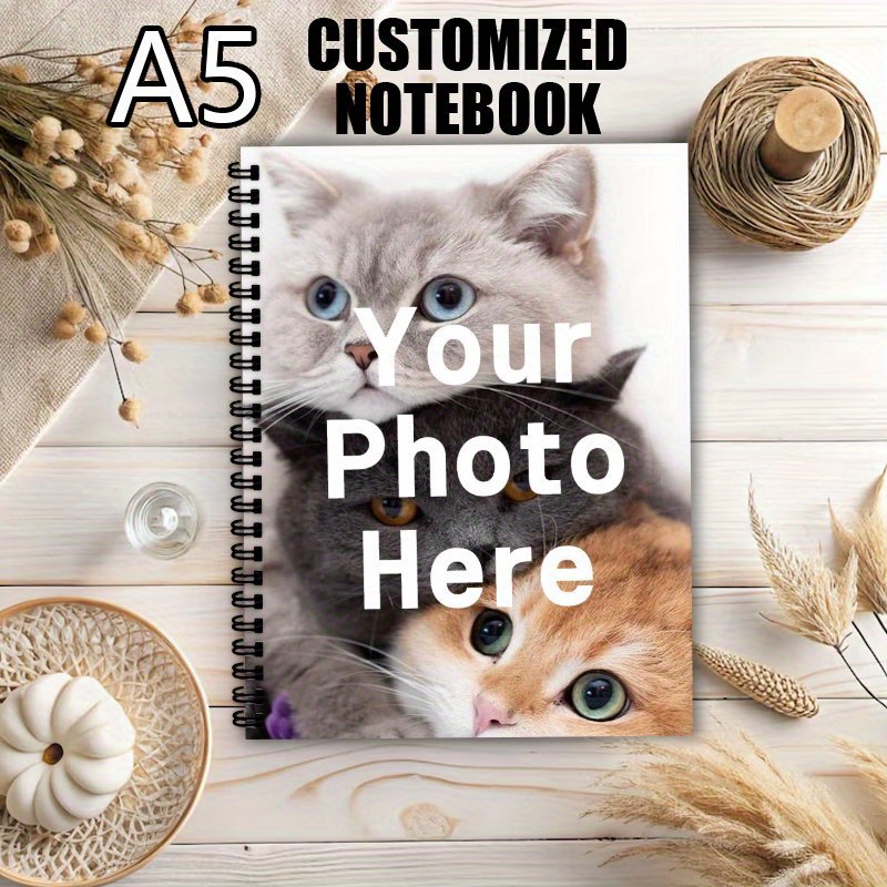 Custom Photo Book - Gepersonaliseerd 1/2 Foto A5 Notitieboekje met