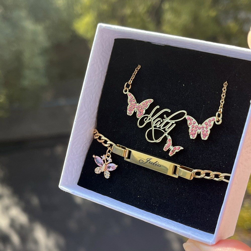 Duoying Custom Roze Vlinder Se - Name Necklace Custom recensie en prijs