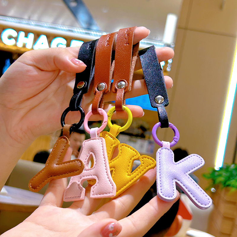 Creatieve PU-leer 26-letters s - Monogram Keychain Leather recensie en prijs